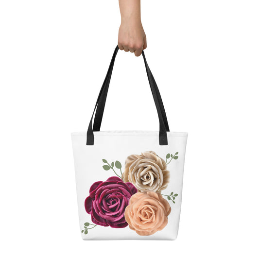 Trio of Roses Tote Bag
